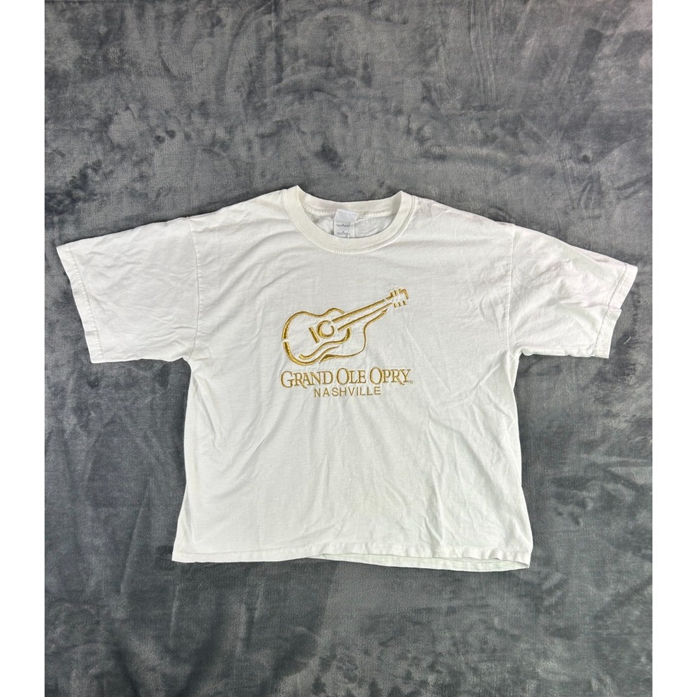 VTG Grand Ole Opry Nashville Shirt L White Graphic Tee Country Souvenir Boxy Fit